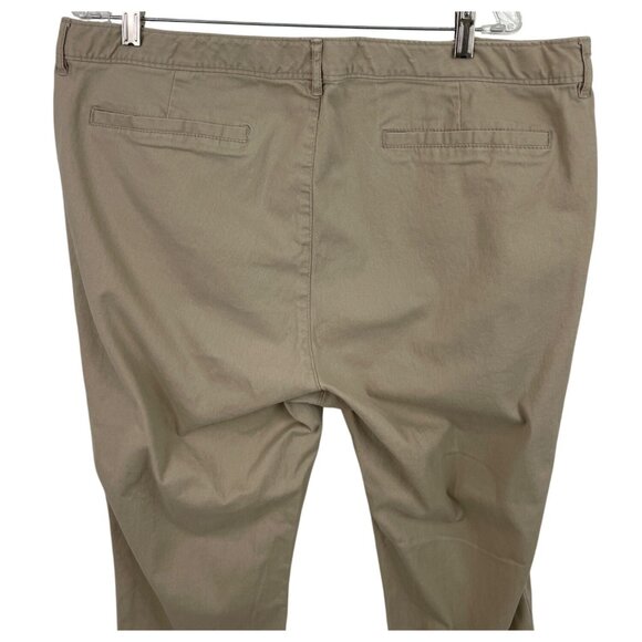 Old Navy Skinny Stretch Uniform Pants Chino Rolled Oats Khaki Womens Size 18 - Picture 4 of 8